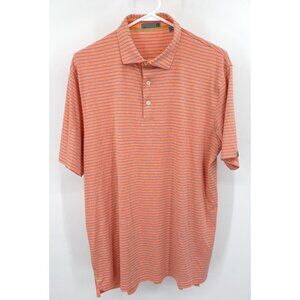 Orange Striped Polo Shirt